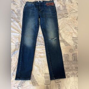 CURRENT/ELLIOTT plaid pocket jeans size 27